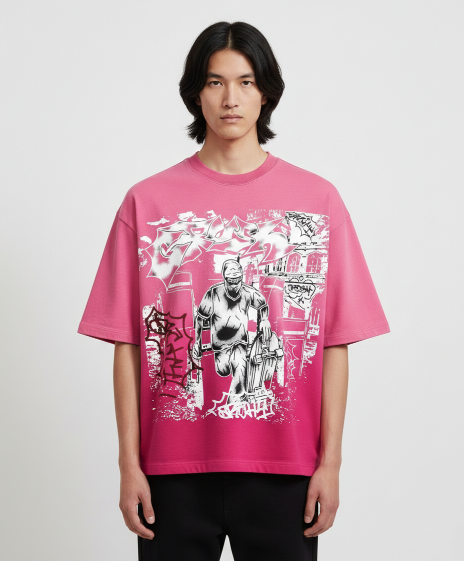 STREET RUSHER ( ombre washed boxy fit )